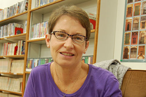 At the Ogema Public Library, Donna Hartley says that sometimes a library is the only place that can take care of a community's needs. Photo by Lynn Giesbrecht.