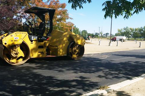 U of R parking lot under construction. Photo by Rebekah Lesko